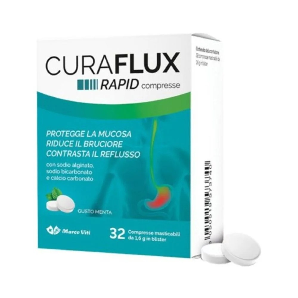 Marco Viti Curaflux Rapid 32 compresse per Reflusso Gastroesofageo
