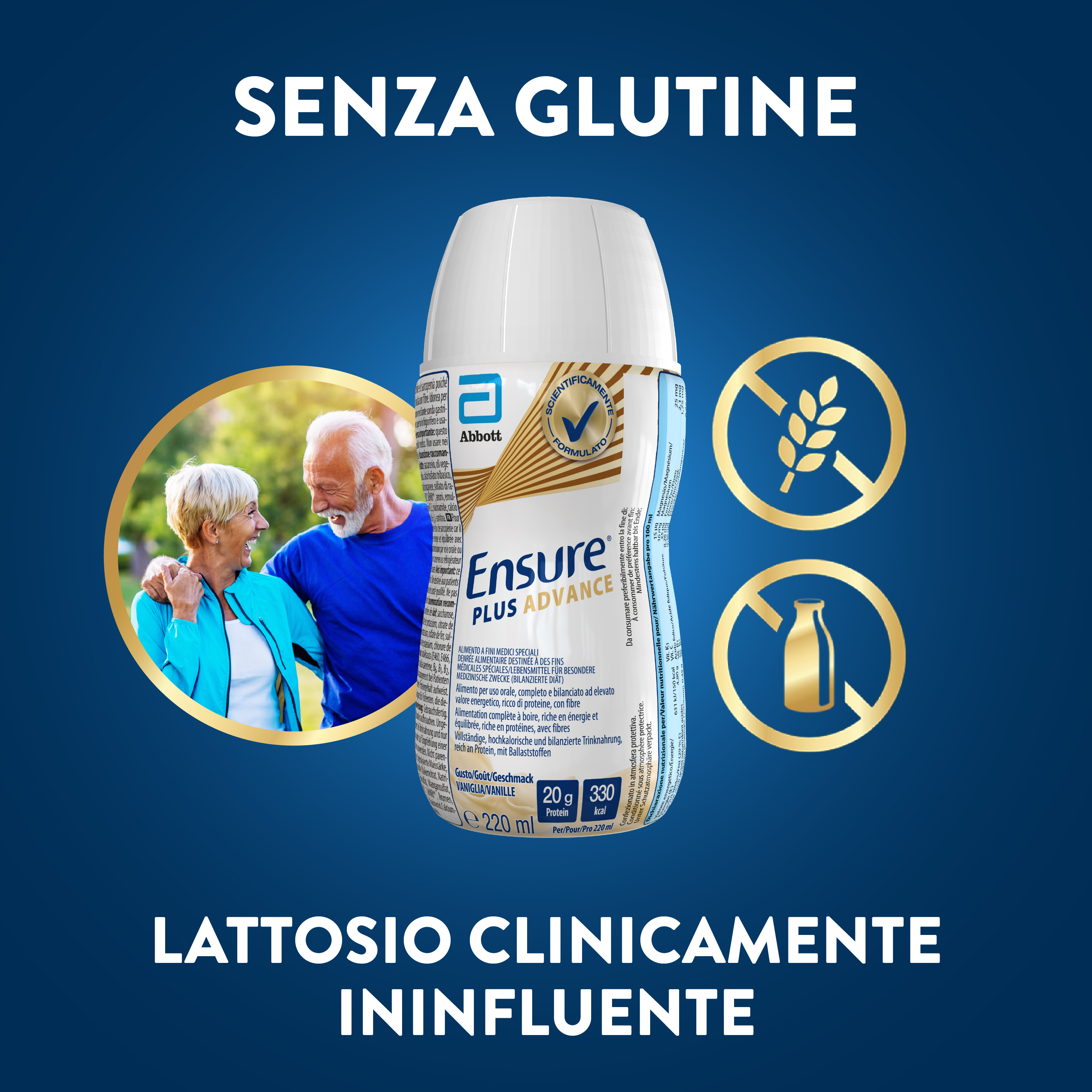 Ensure Plus Advance Alimento a Fini Medici Speciali Iperproteico ed Ipercalorico Vaniglia 4x220ml
