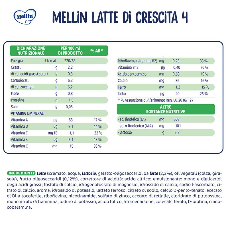 MELLIN 4 LATTE 1000ML MELLIN 4 LATTE 1000ML