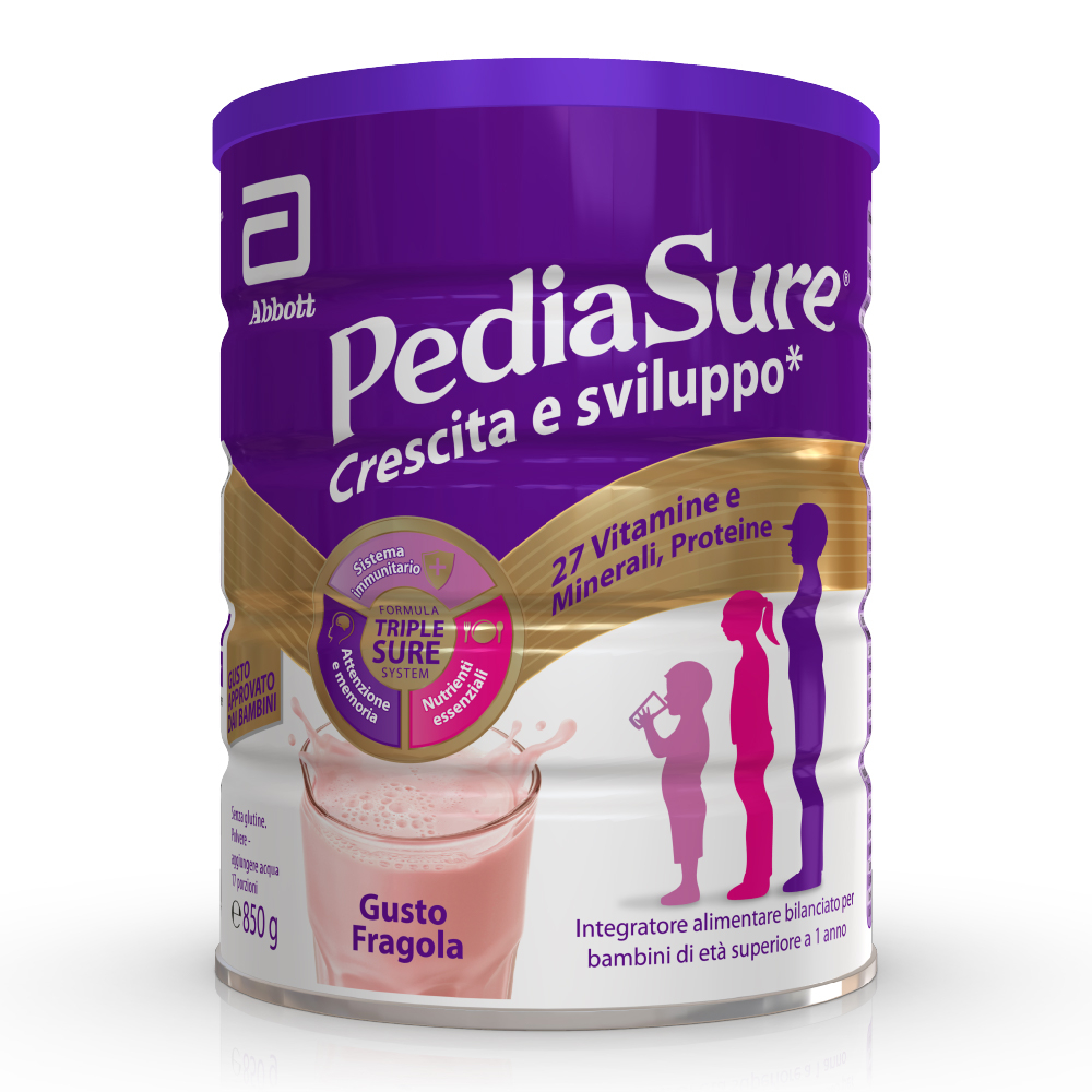 Pediasure Crescita E Sviluppo Integratore Multivitaminico Per Bambini Formato 850g Fragola