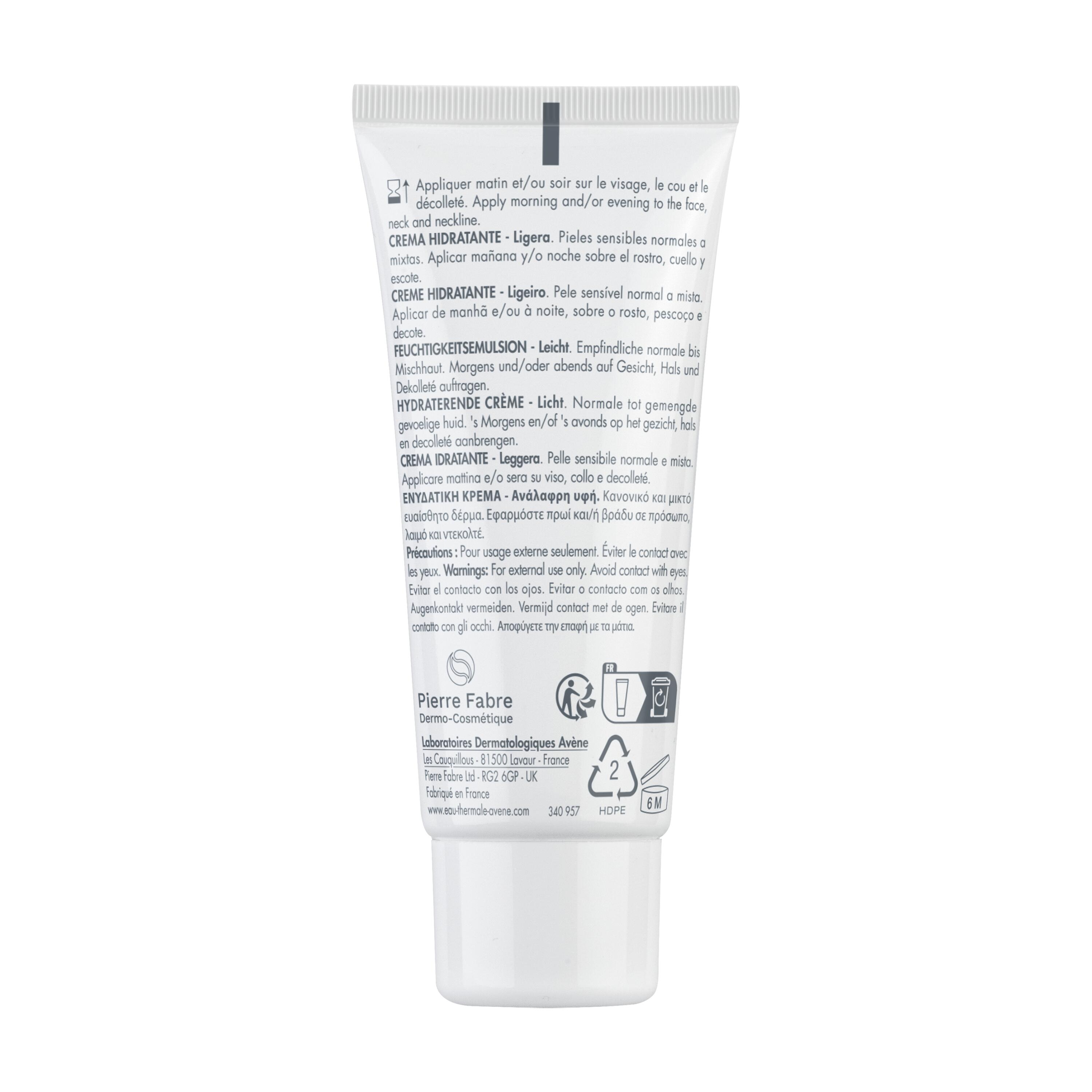 Avène Hydrance - Crema Idratante Leggera Per Pelle Disidratata 40 ml