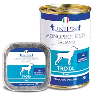 UNIPRO CANE MONOPROTEICO TROTA 150GR (vaschetta)