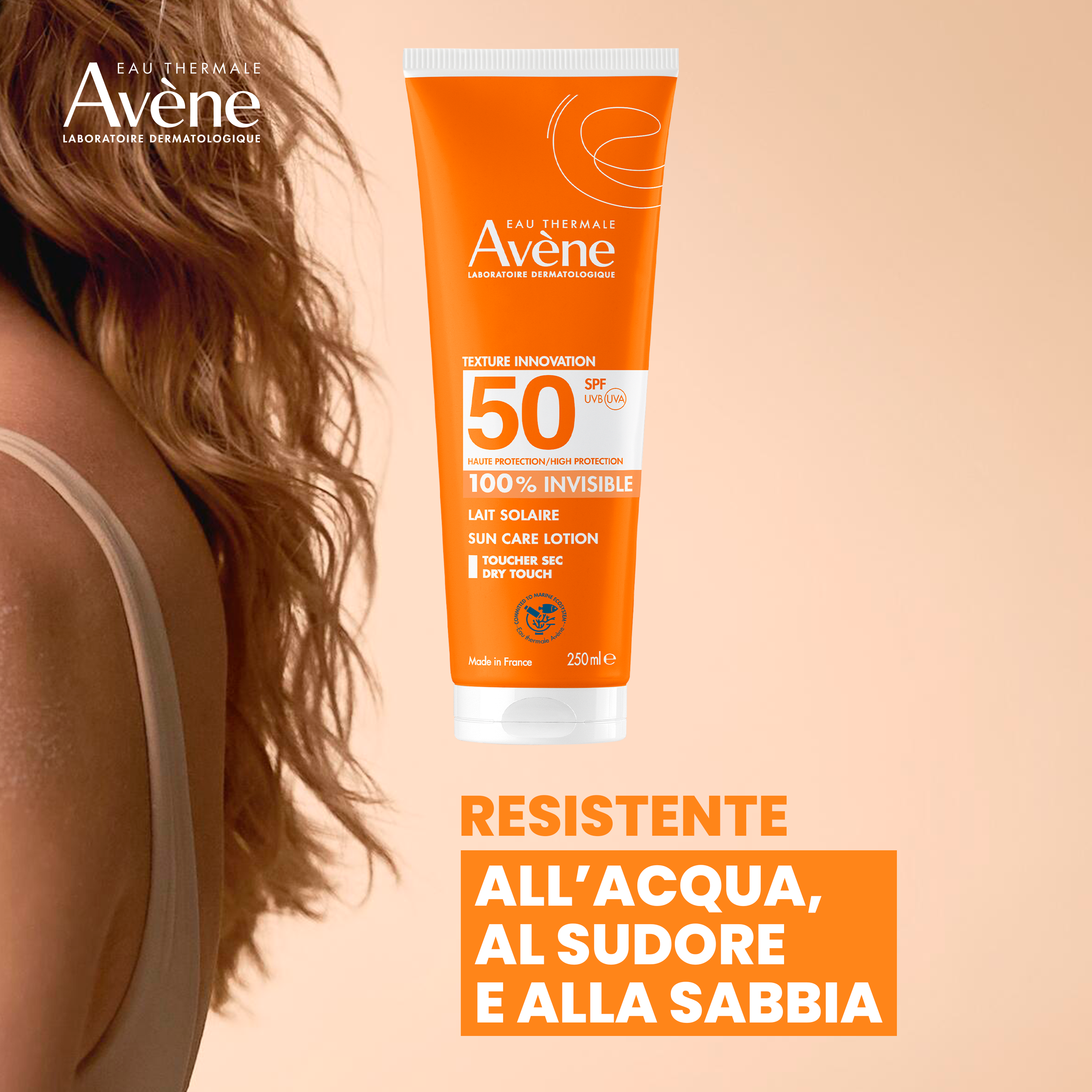 Avène Latte Solare SPF50 - Protezione Solare Invisibile Alta 250 ml