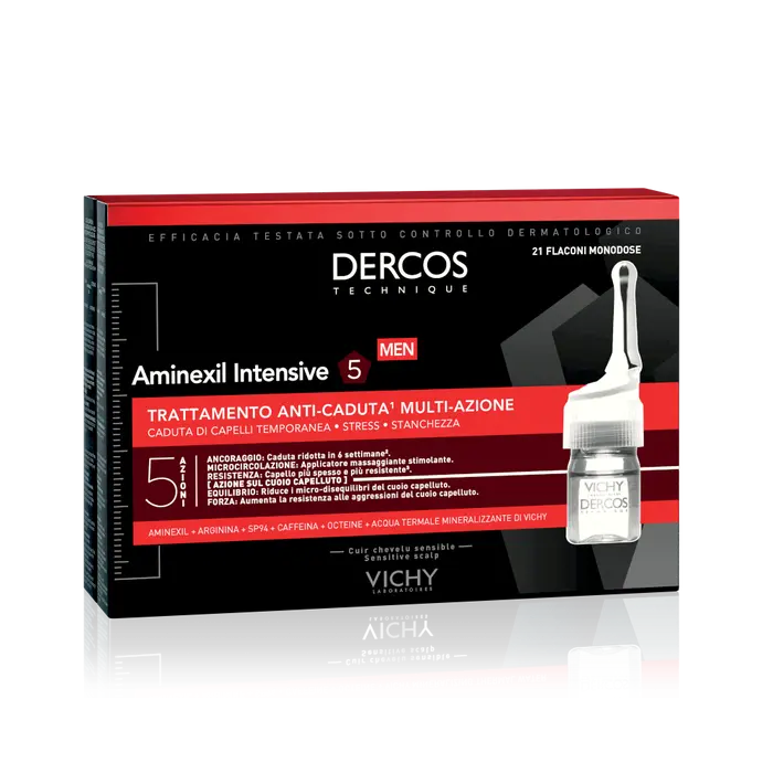 Vichy Dercos Aminexil Intensive 5 Trattamento Anticaduta Uomo 21 Fiale