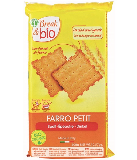 BREAK & BIO BISCOTTI FARRO PETIT 100% 300 G SENZA UOVA