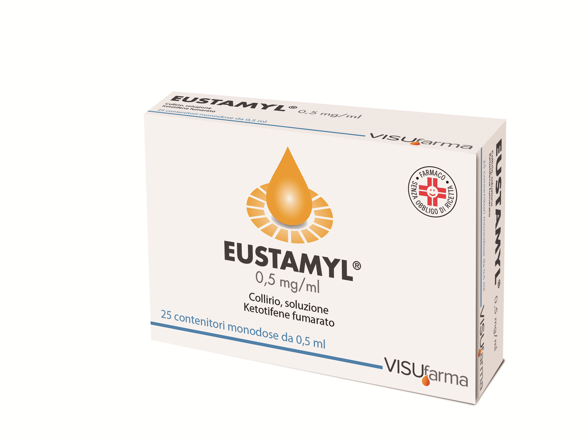 Eustamyl 0,05% Ketotifene Collirio Antiallergico 25 Flaconcini 0.5 ml Eustamyl 0,05% Ketotifene Collirio Antiallergico 25 Flaconcini 0.5 ml