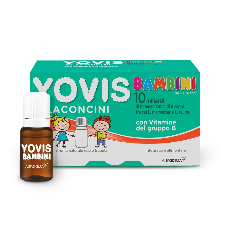 Yovis Bambini Flaconcini, Probiotici per il Benessere Intestinale con Vitamine del Gruppo B, 10 Miliardi di Fermenti Lattici Vivi, indicato per Bambini dai 3 ai 14 anni, 10 Flaconcini, Gusto Fragola Yovis Bambini Flaconcini, Probiotici per il Benessere Intestinale con Vitamine del Gruppo B, 10 Miliardi di Fermenti Lattici Vivi, indicato per Bambini dai 3 ai 14 anni, 10 Flaconcini, Gusto Fragola