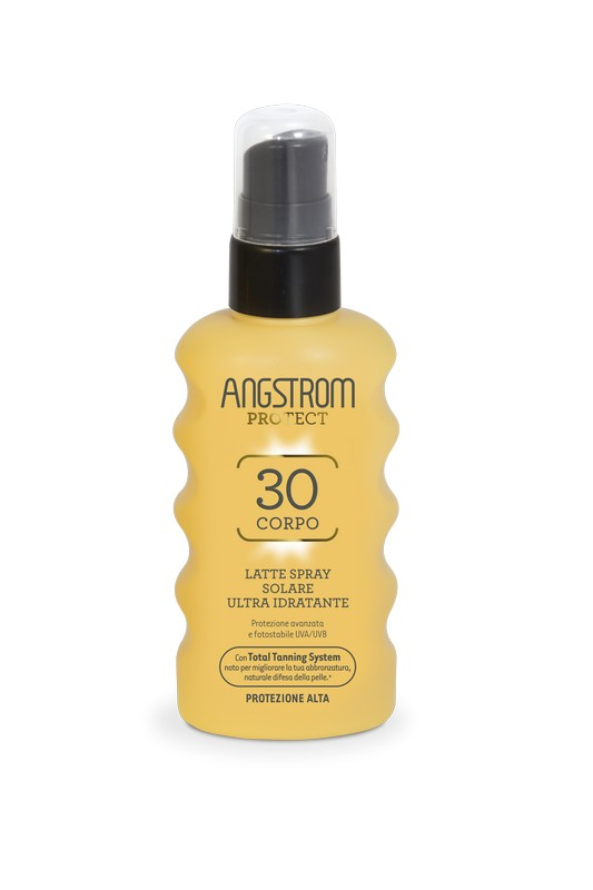 Angstrom Acqua Solare Protettiva Spf 20 Con Filtri Solari Fotostabili Uva/Uvb, Spray Solare Ad Azione Idratante Ed Emolliente, Resistente All'Acqua E Al Sudore, Dermatologicamente Testato, 140ml
