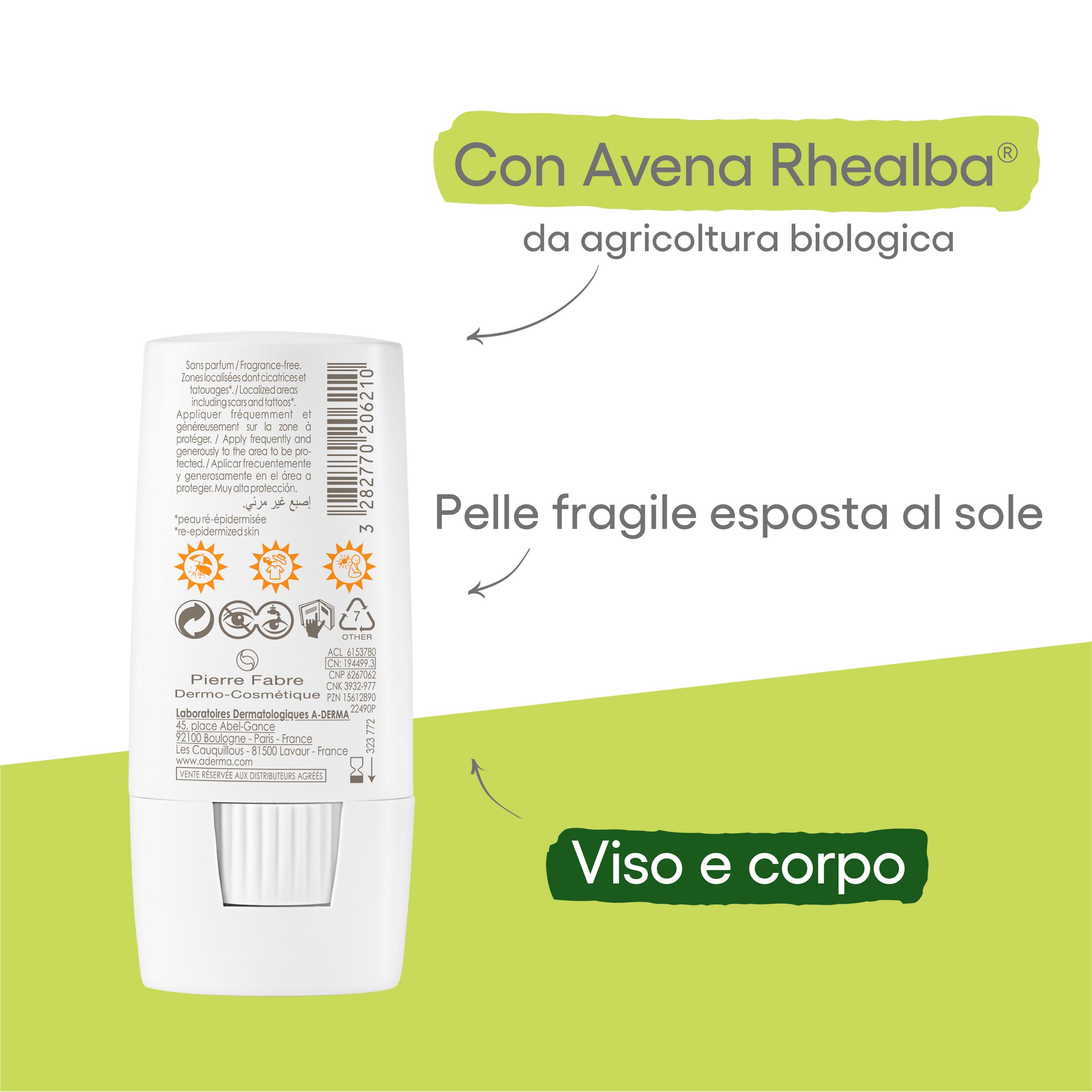 A-Derma X-Trem - Stick Solare Invisibile SPF50+ Viso 8 g