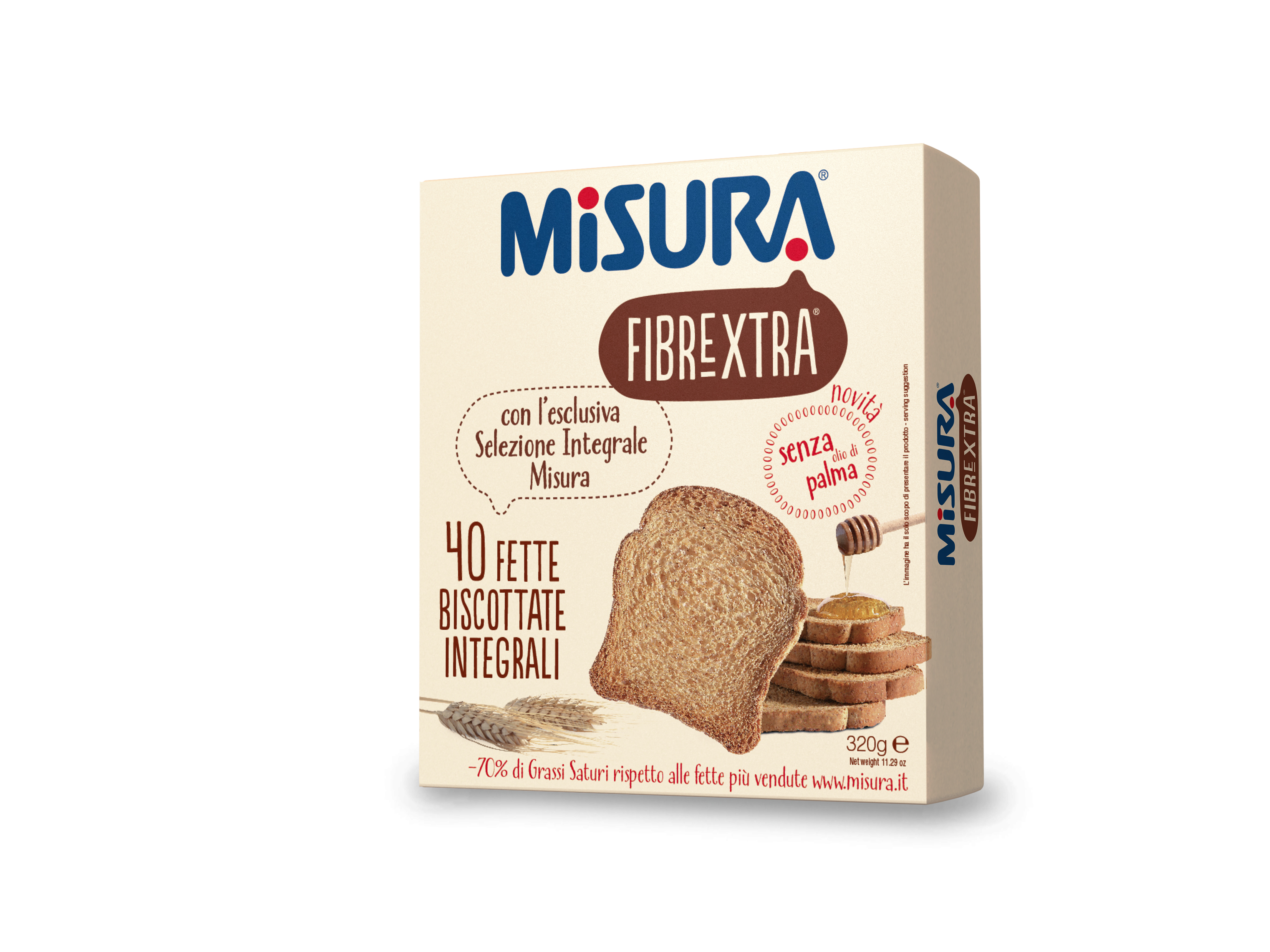 Misura Fibrextra Fette Biscottate Integrali 320 g Misura Fibrextra Fette Biscottate Integrali 320 g