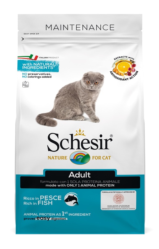 SCHESIR CAT DRY MANT PESC1,5KG