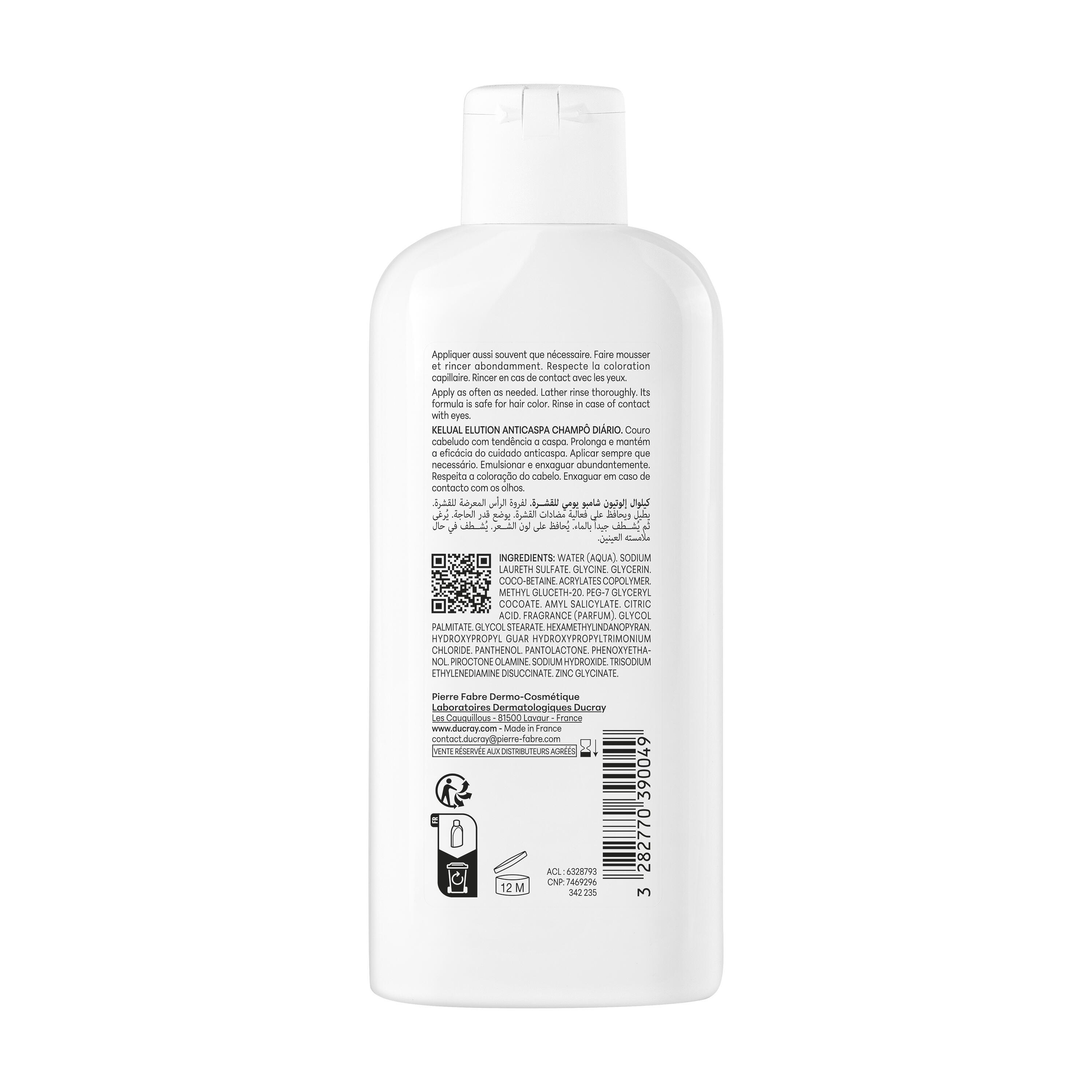 Ducray Kelual Elution - Shampoo Anti-Forfora Quotidiano 200 ml