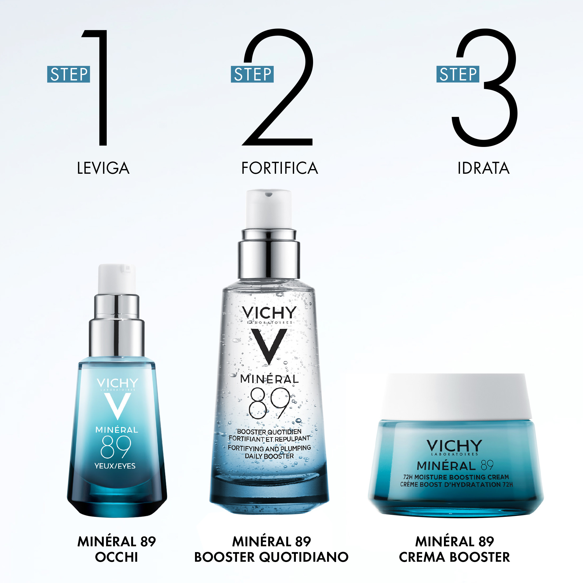 Vichy Minéral 89 - Booster Quotidiano Con Acido Ialuronico Fortificante E Rimpolpante 50 ml