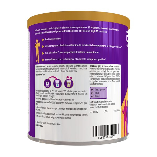 Pediasure Teenager Cioccolato - integratore alimentare multivitaminico per le esigenze nutrizionali degli adolescenti 400 gr