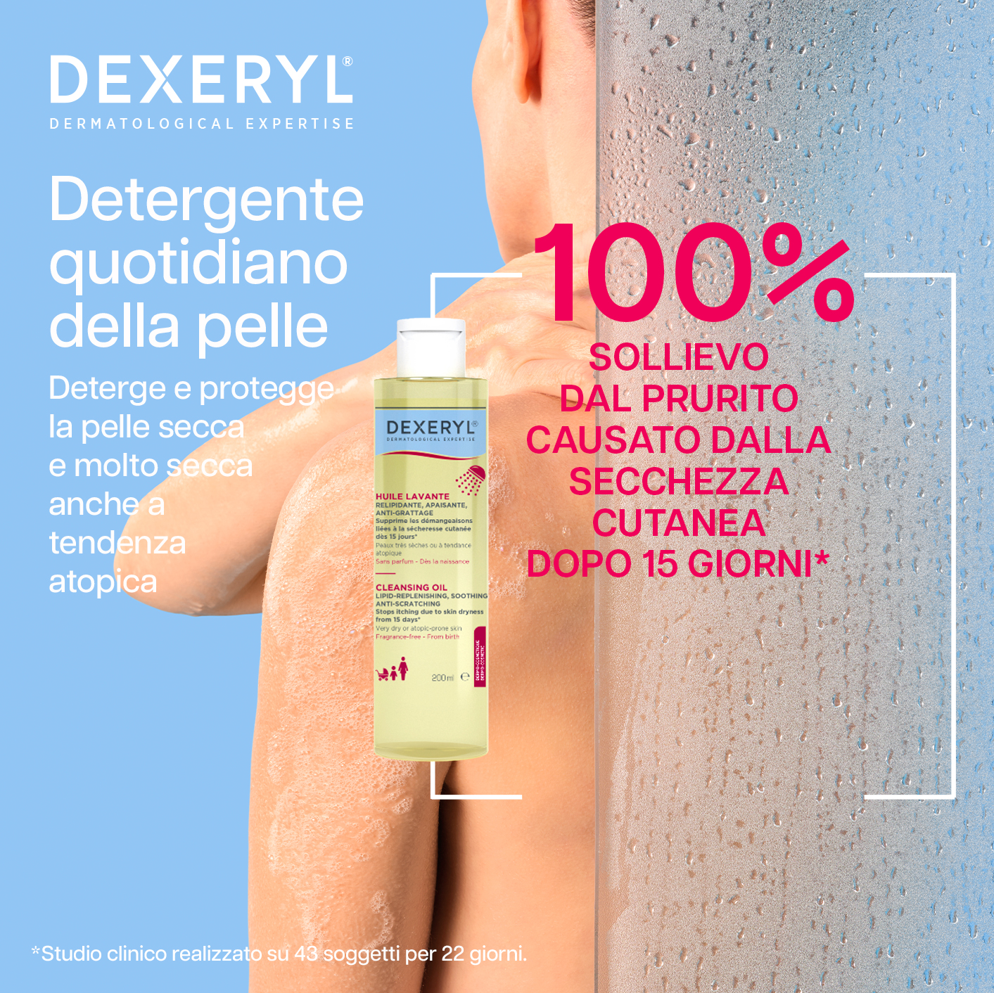 Dexeryl Olio Lavante - Detergente Antiprurito Per Pelle Secca E A Tendenza Atopica 200 ml