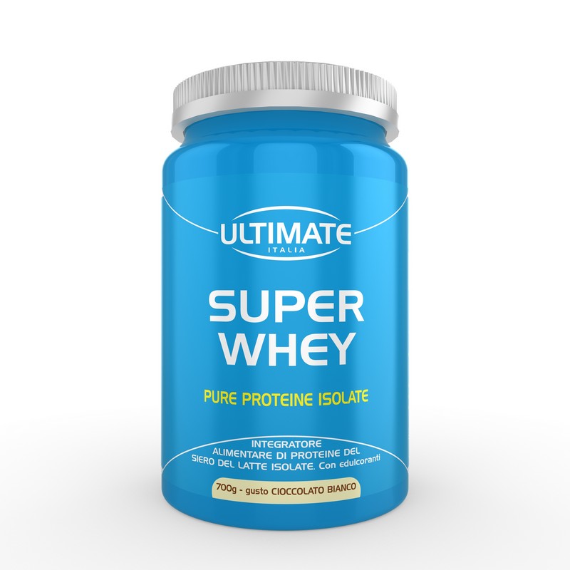 Ultimate Italia Super Whey Gusto Cioccolato Bianco - Proteine Del Siero Del Latte Isolate Microfiltrate 700 g
