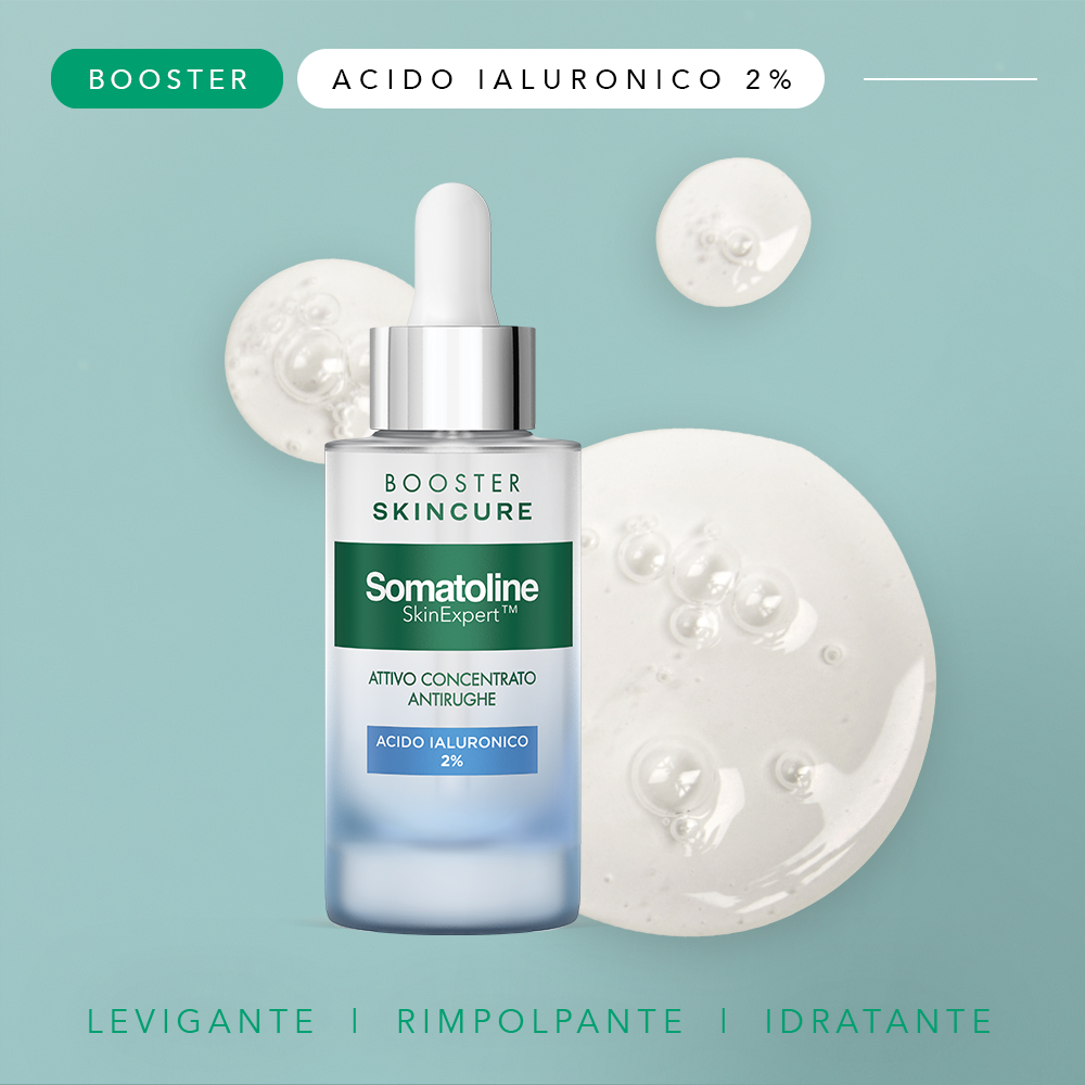 Somatoline SkinExpert, Skincure Booster Antirughe Acido Ialuronico 2%, Siero Viso Anti-età, Acido Ialuronico 30ml Somatoline SkinExpert, Skincure Booster Antirughe Acido Ialuronico 2%, Siero Viso Anti-età, Acido Ialuronico 30ml