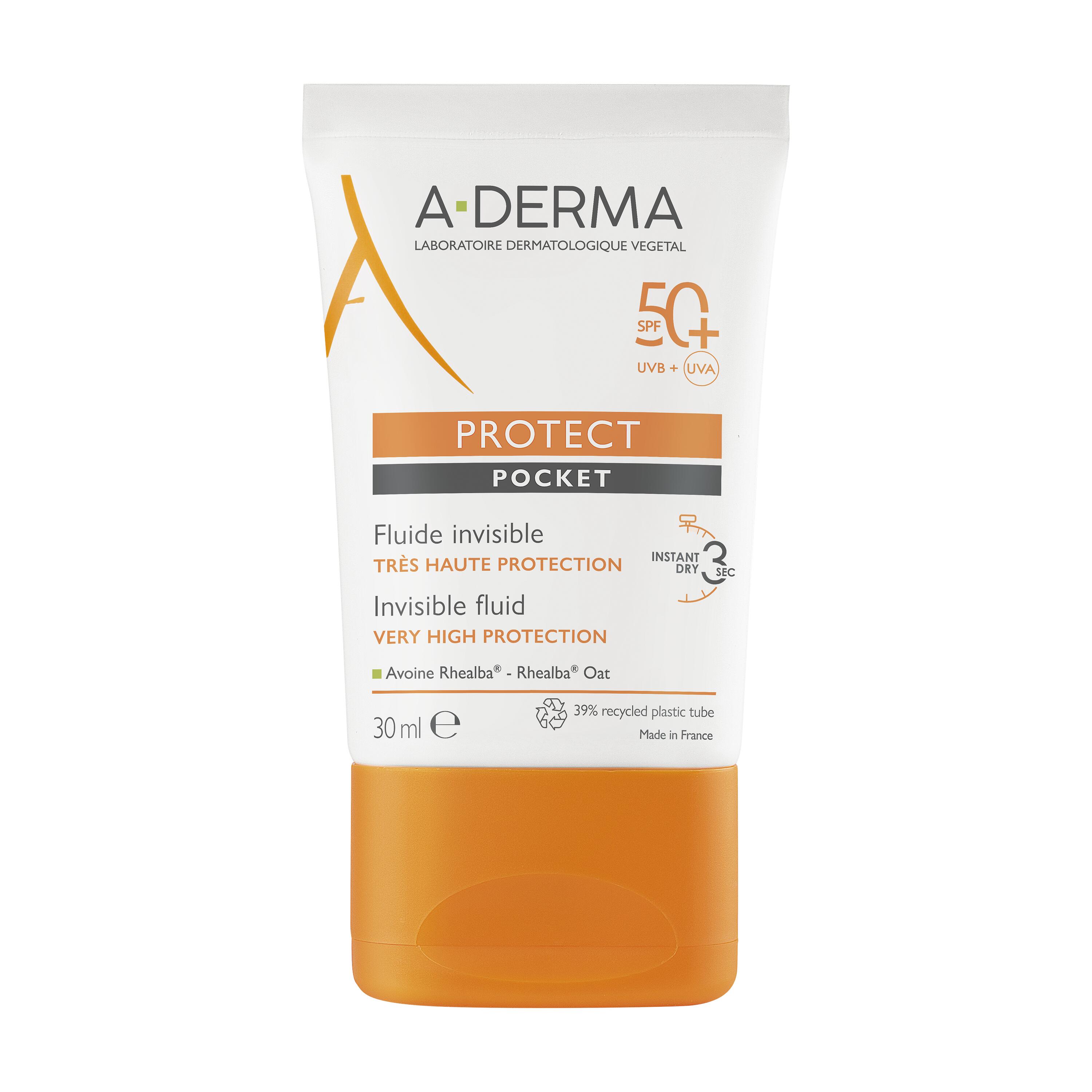 A-Derma Protect - Fluido Solare Invisibile SPF50+ Pocket 30 ml 