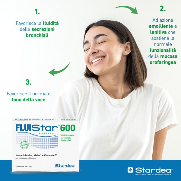 Fluistar 600 Integratore Fluidificante 14 Bustine Fluistar 600 Integratore Fluidificante 14 Bustine