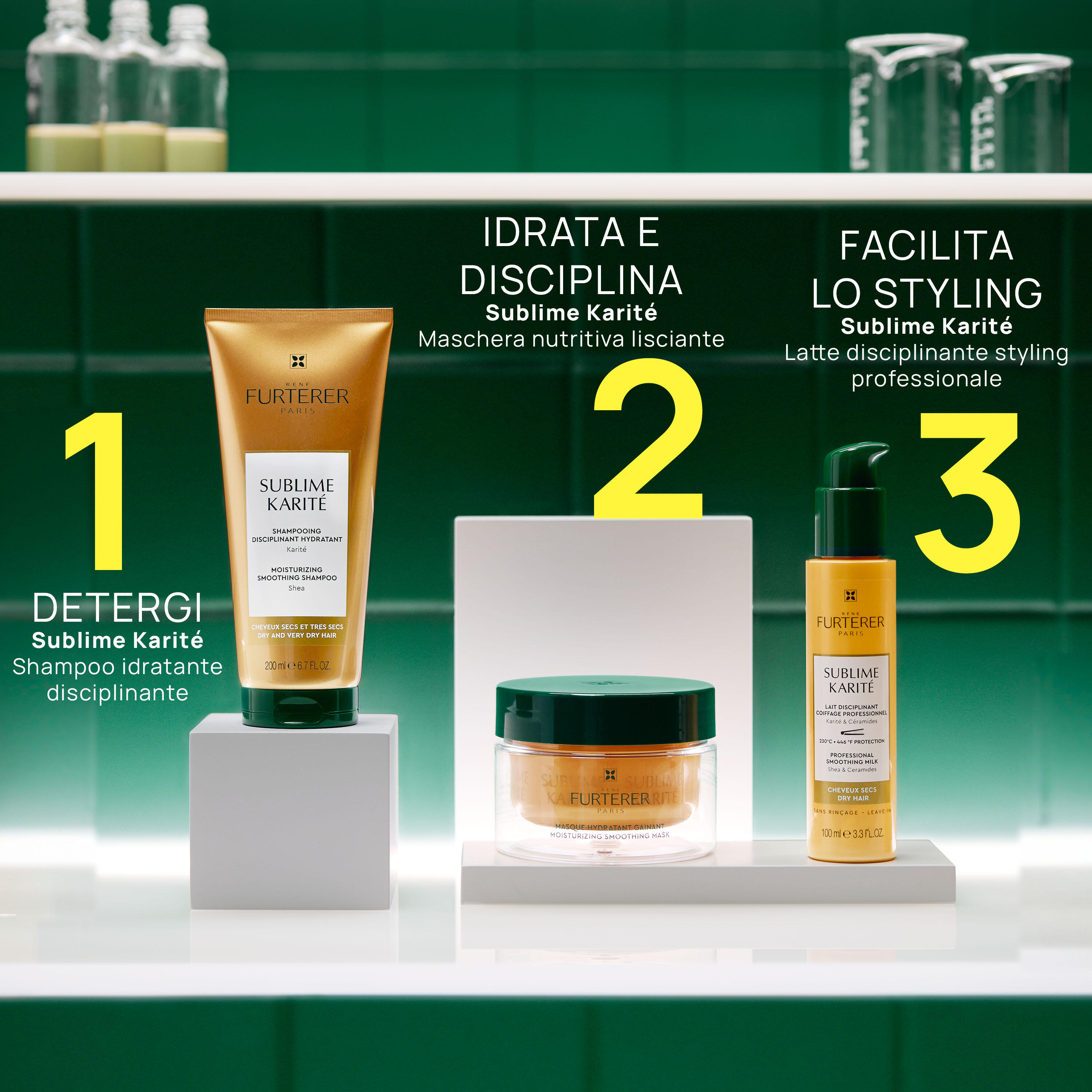 René Furterer Sublime Karité - Maschera Nutritiva Lisciante Per Capelli Secchi 200 ml