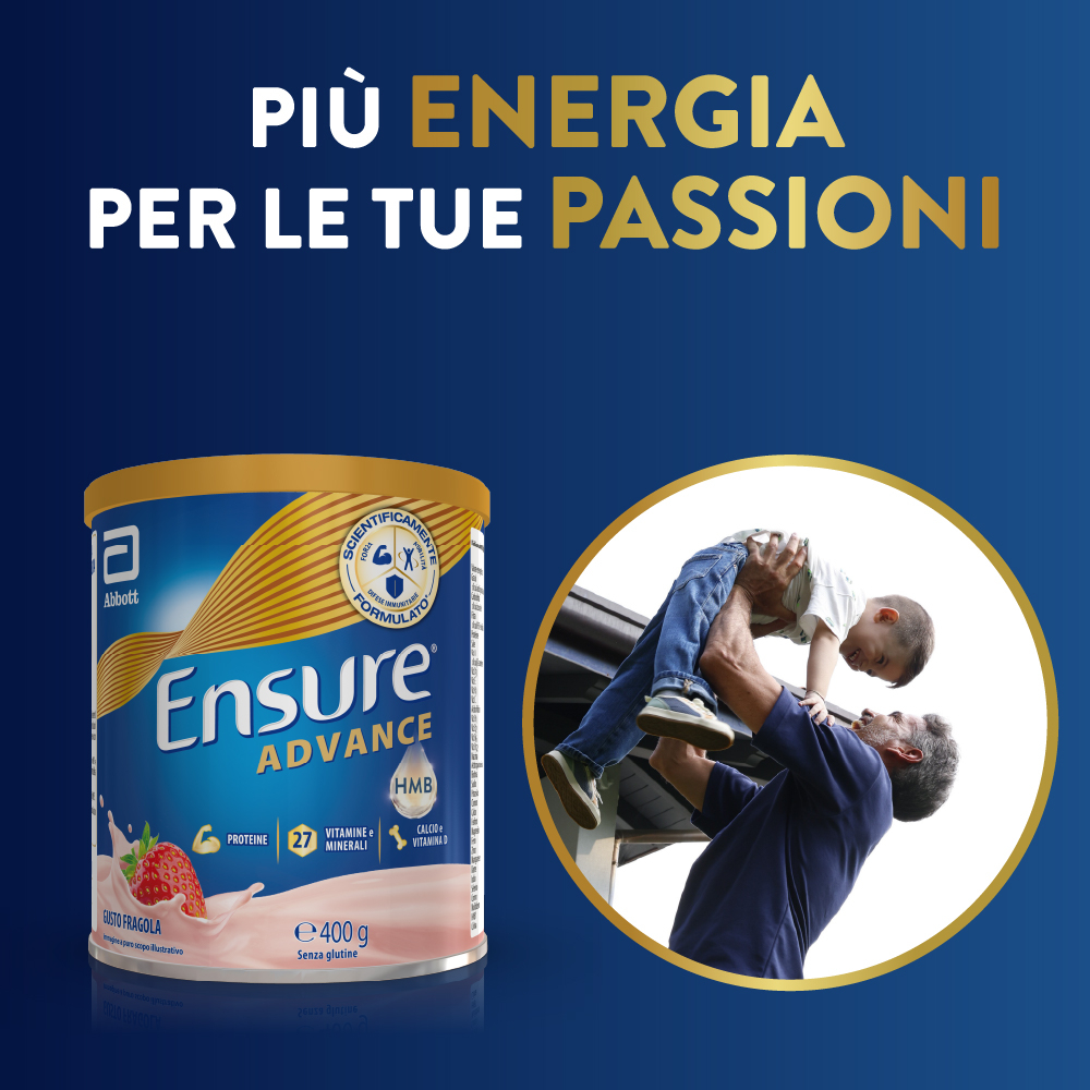 Ensure® Advance Integratore in polvere forza & energia 400g Fragola