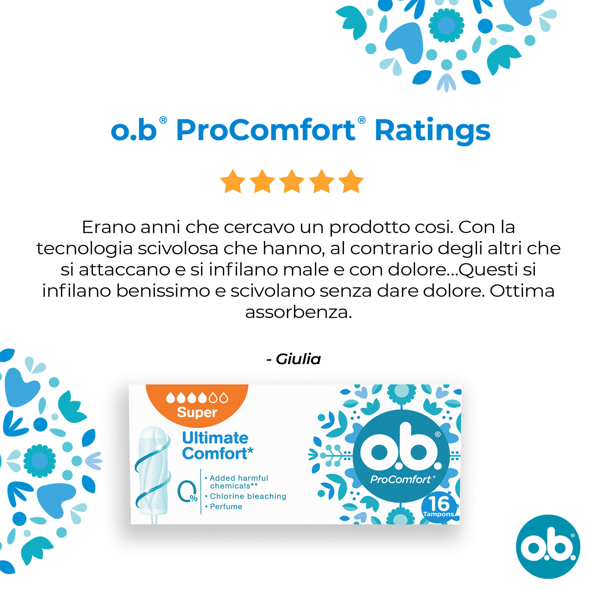 O.B. ProComfort Super 16 Assorbenti Interni O.B. ProComfort Super 16 Assorbenti Interni