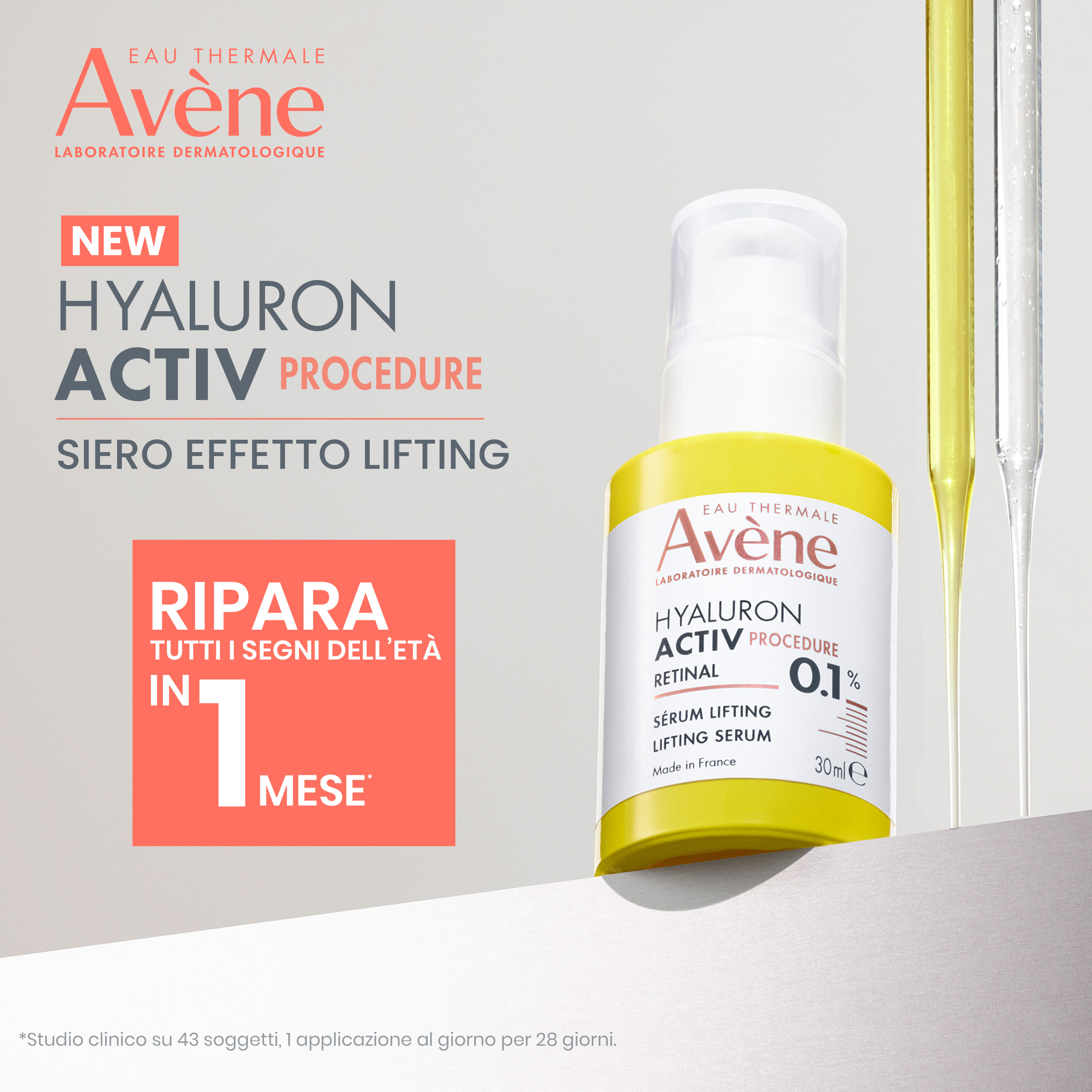 Avène Hyaluron Activ Procedure Retinal 0,1% - Siero Rassodante 30 ml
