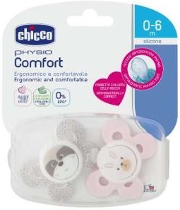 Chicco Physio Comfort Succhietto Rosa in Silicone 6-12m+ Chicco Physio Comfort Succhietto Rosa in Silicone 6-12m+