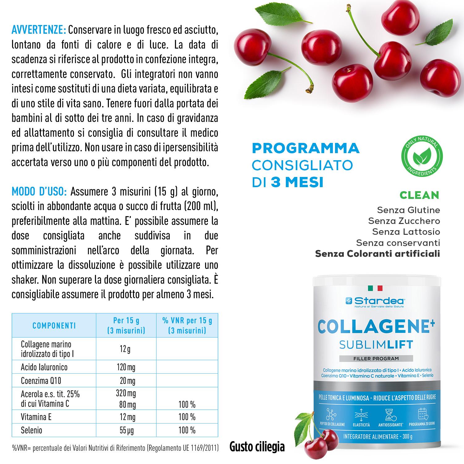 STARDEA COLLAGENE + SUBLIMLIFT POLVERE - Integratore in polvere a base di collagene marino di tipo 1 per la Bellezza della pelle - POLVERE 300 GR STARDEA COLLAGENE + SUBLIMLIFT POLVERE - Integratore in polvere a base di collagene marino di tipo 1 per la Bellezza della pelle - POLVERE 300 GR