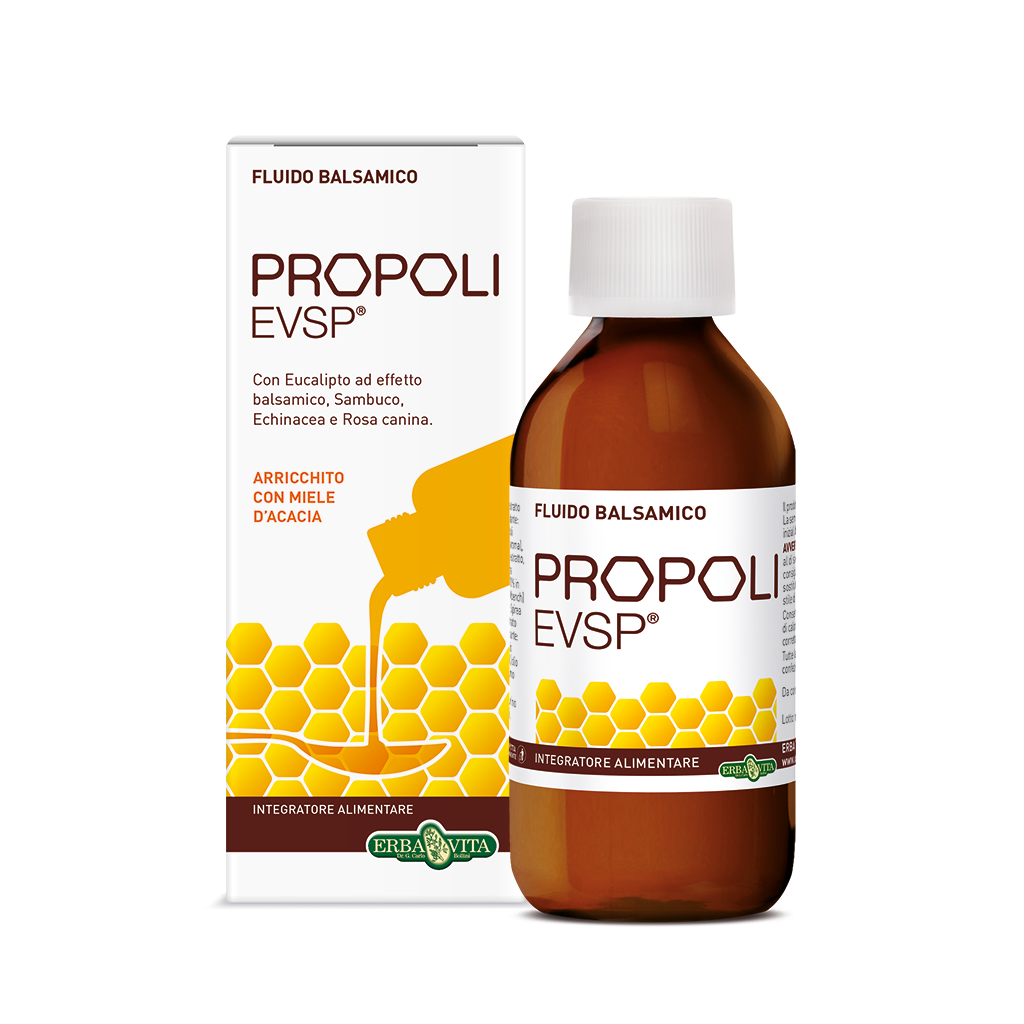 Erba Vita Propoli EVSP Fluido Balsamico Adulti e Bambini Gusto Liquirizia 200 ml