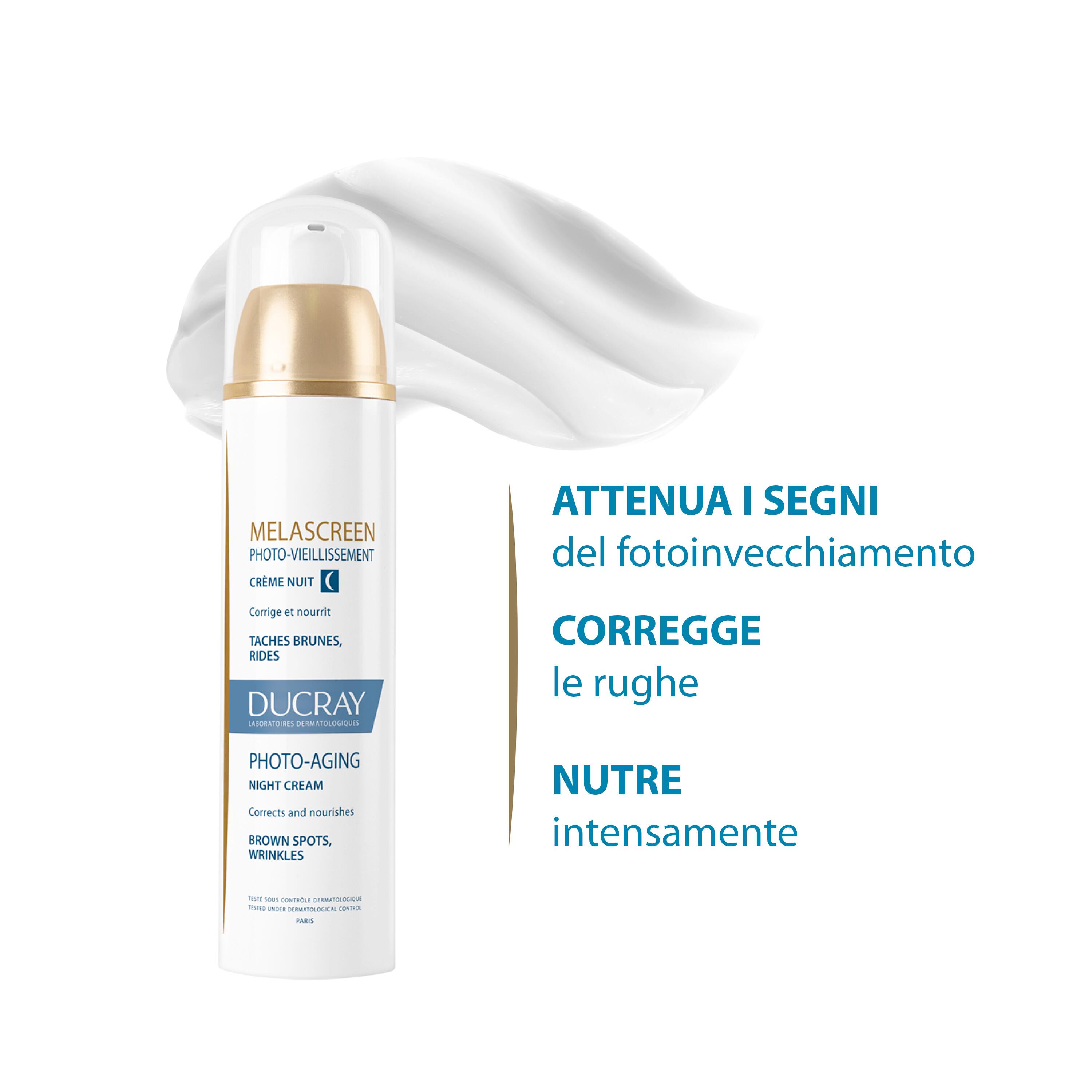 Ducray Melascreen Fotoinvecchiamento - Crema Nutriente Notte Viso 50 ml