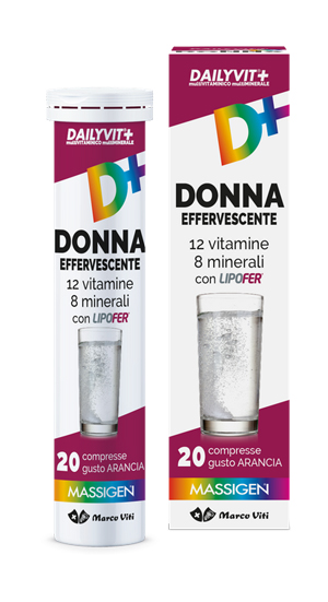 Massigen Dailyvit+ Donna Integratore Vitamine e Minerali 20 Compresse Effervescenti