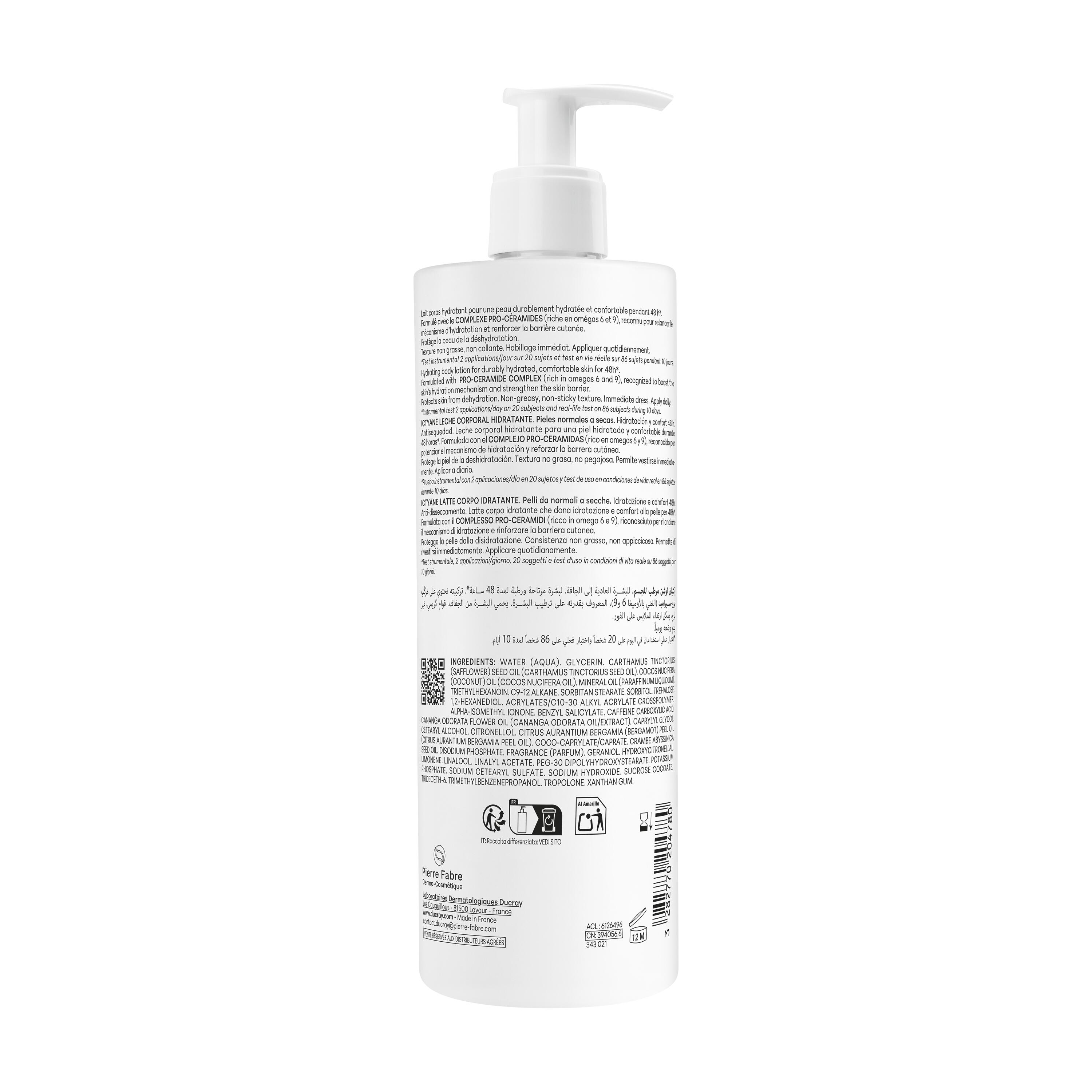 Ducray Ictyane - Latte Idratante Corpo Per Pelle Secca 400 ml