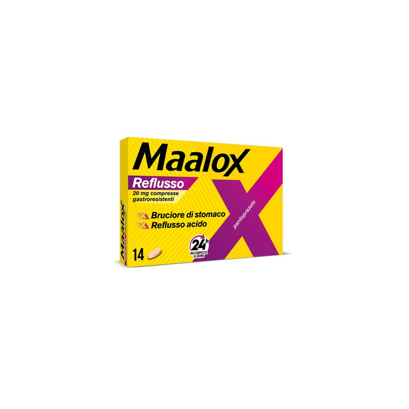 Maalox Reflusso 20 mg Pantoprazolo 14 Compresse Maalox Reflusso 20 mg Pantoprazolo 14 Compresse