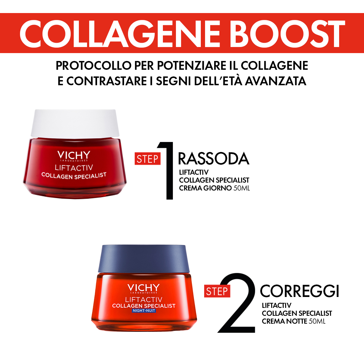 Vichy Cofanetto Regalo Natale Liftactiv Collagen Specialist Crema Giorno 50 ml + Liftactiv Collagen Specialist Crema Notte 50ml Vichy Cofanetto Regalo Natale Liftactiv Collagen Specialist Crema Giorno 50 ml + Liftactiv Collagen Specialist Crema Notte 50ml