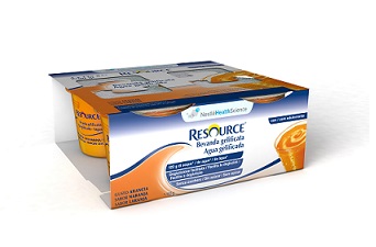 Resource Aqua+ Arancia Bevanda Gelificata Senza Zucchero 4x125 ml