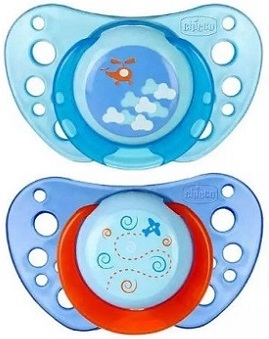 Chicco Physio Air Succhietto Caucciu Boy 6-12 Mesi 2 Pezzi