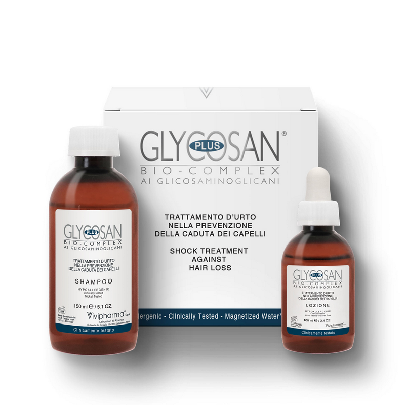 GLYCOSAN PLUS TRATTAMENTO Anticaduta Shampoo150mL+Lozione100mL GLYCOSAN PLUS TRATTAMENTO Anticaduta Shampoo150mL+Lozione100mL