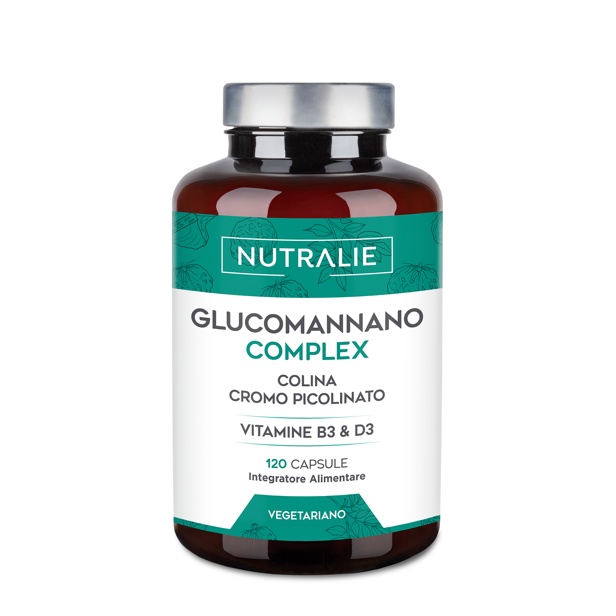 Nutralie Glucomannano Complex 120 Capsule - Integratore Per Il Controllo Del Peso Corporeo
