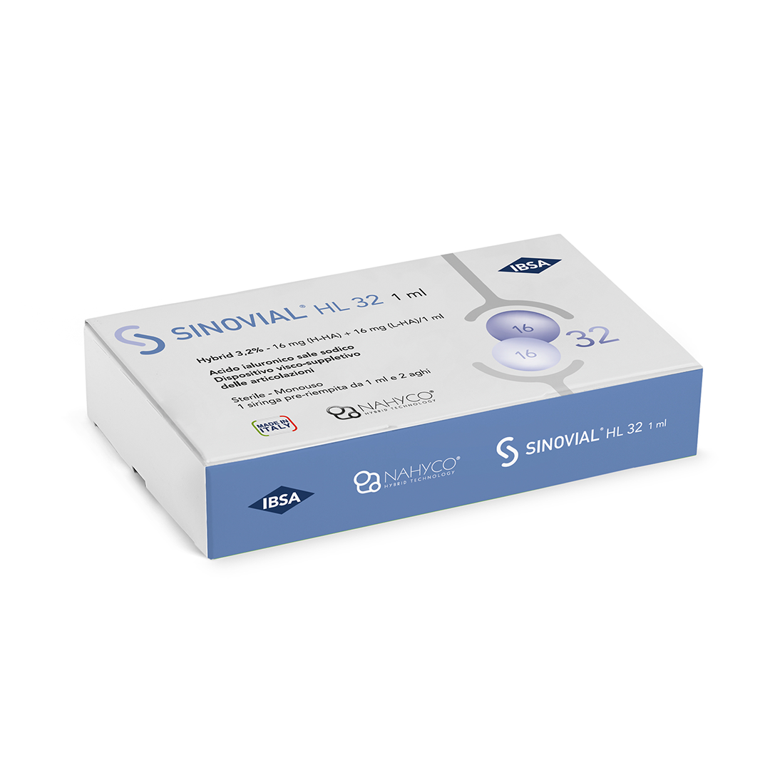 Sinovial HL - Siringa preriempita a base di Acido Ialuronico sale sodico 3,2% - 1 ml Sinovial HL - Siringa preriempita a base di Acido Ialuronico sale sodico 3,2% - 1 ml
