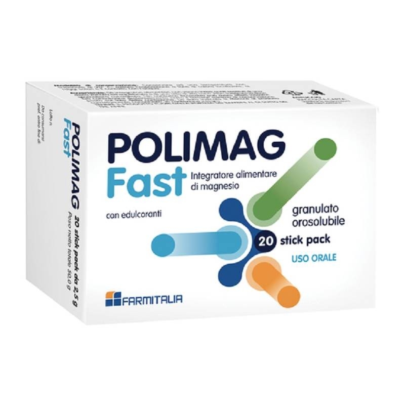POLIMAG FAST Integratore alimentare di Magnesio 20bustine POLIMAG FAST Integratore alimentare di Magnesio 20bustine