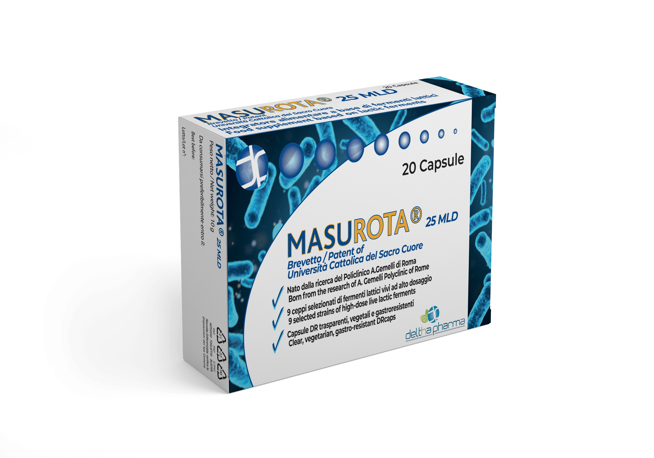 Masurota 25 MLD Integratore per il benessere intestinale 20 Capsule