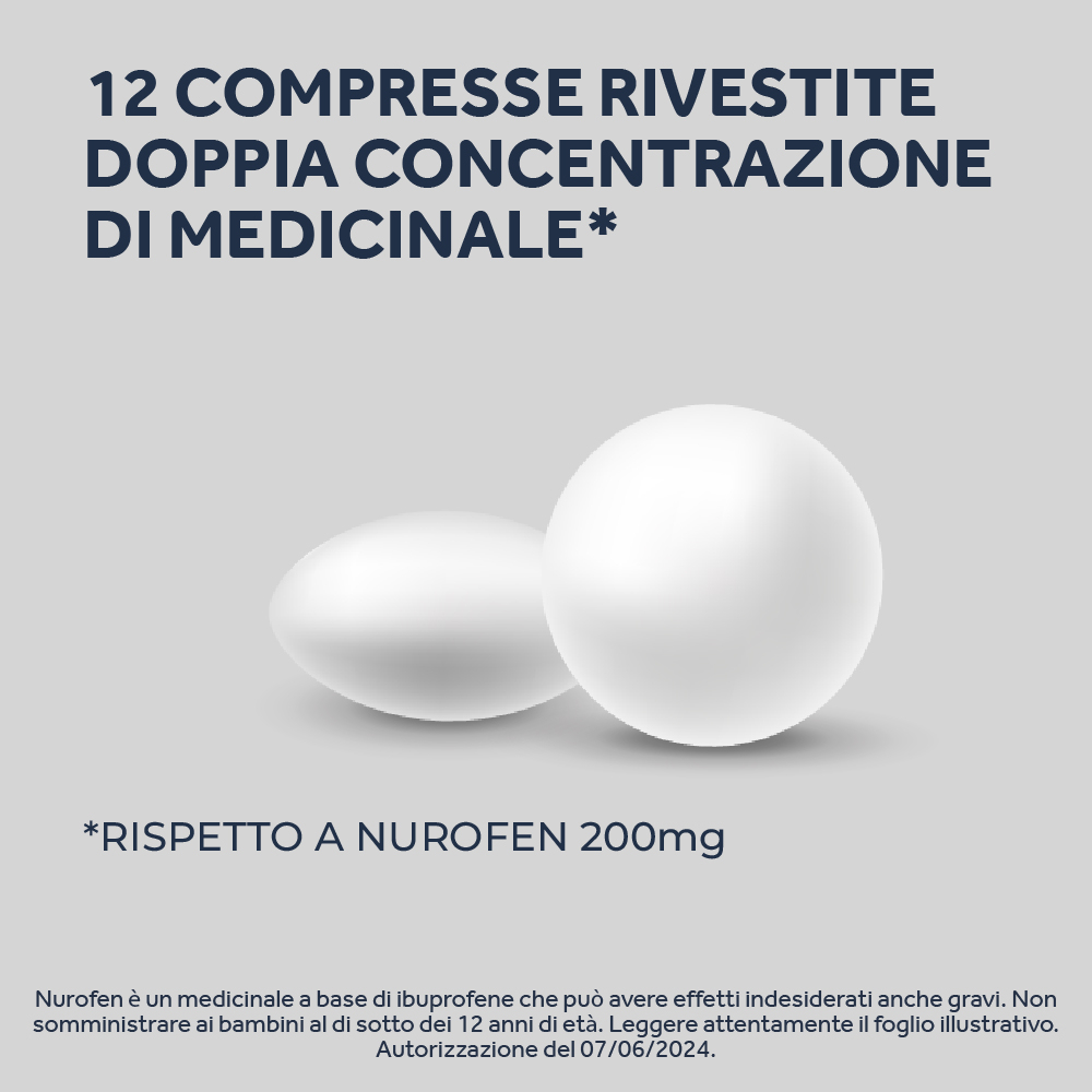 NUROFEN 400MG 12 CPR ibuprofene funzione antinfiammatoria e antidolorifica contro febbre, mal di testa, dolori muscolari e articolari NUROFEN 400MG 12 CPR ibuprofene funzione antinfiammatoria e antidolorifica contro febbre, mal di testa, dolori muscolari e articolari