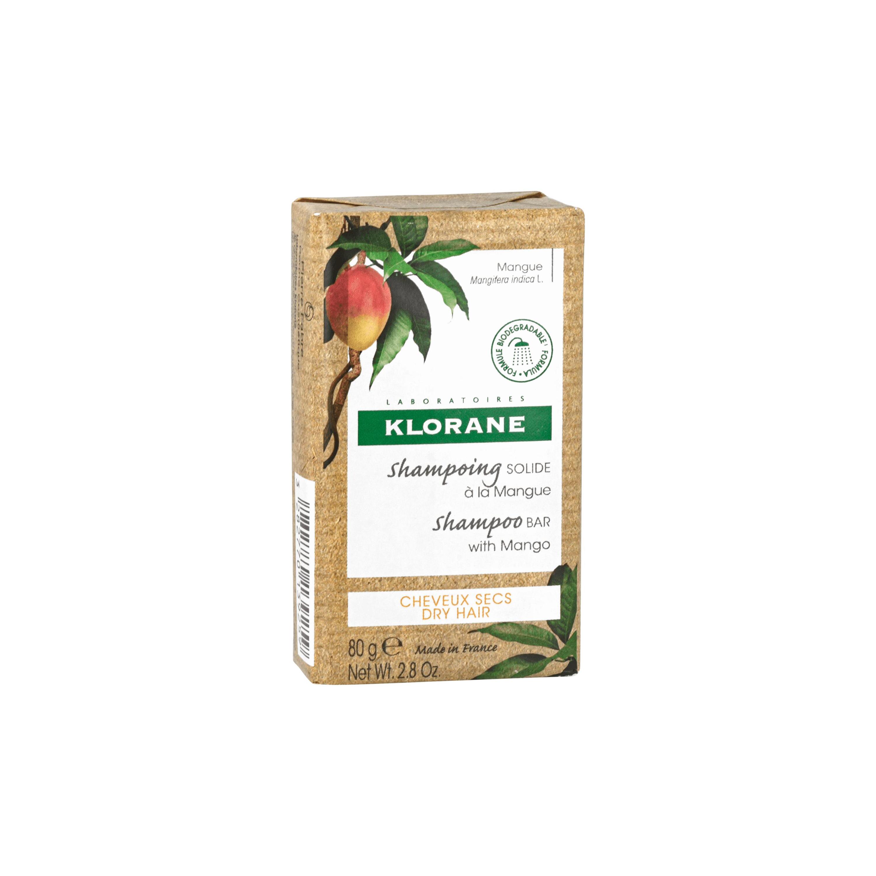 Klorane - Shampoo Solido Nutritivo Al Mango Per Capelli Secchi 80 g