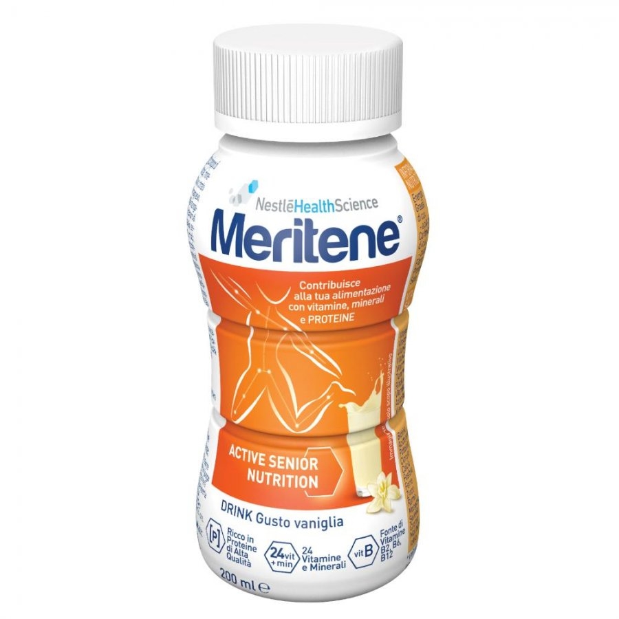 Meritene Forza e Vitalità Drink Vaniglia Bevanda Proteica con Vitamine Minerali 200 ml 