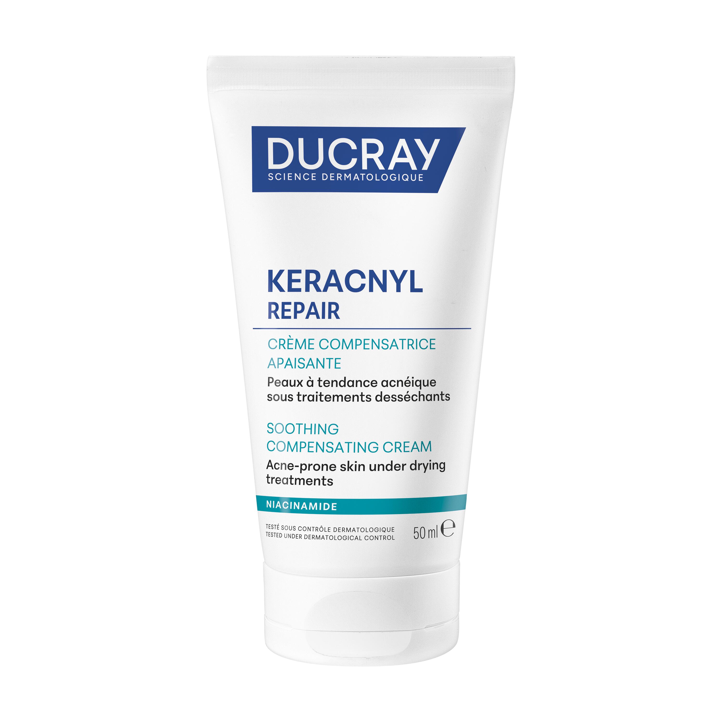 Ducray Keracnyl Repair - Crema Compensatrice Lenitiva Per Pelle Acneica 50 ml