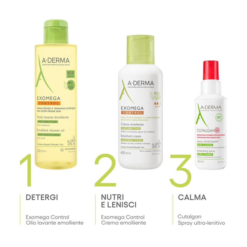 A-DERMA EXOMEGA CONTROL Crema Emolliente Anti Grattage 400mL A-DERMA EXOMEGA CONTROL Crema Emolliente Anti Grattage 400mL