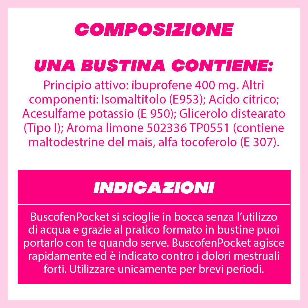 BUSCOFEN Pocket 400mg 10 Bust. BUSCOFEN Pocket 400mg 10 Bust.