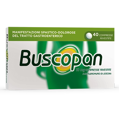 Buscopan Contro Mal di Pancia, Dolori e Crampi Addominali, 40 Compresse Rivestite