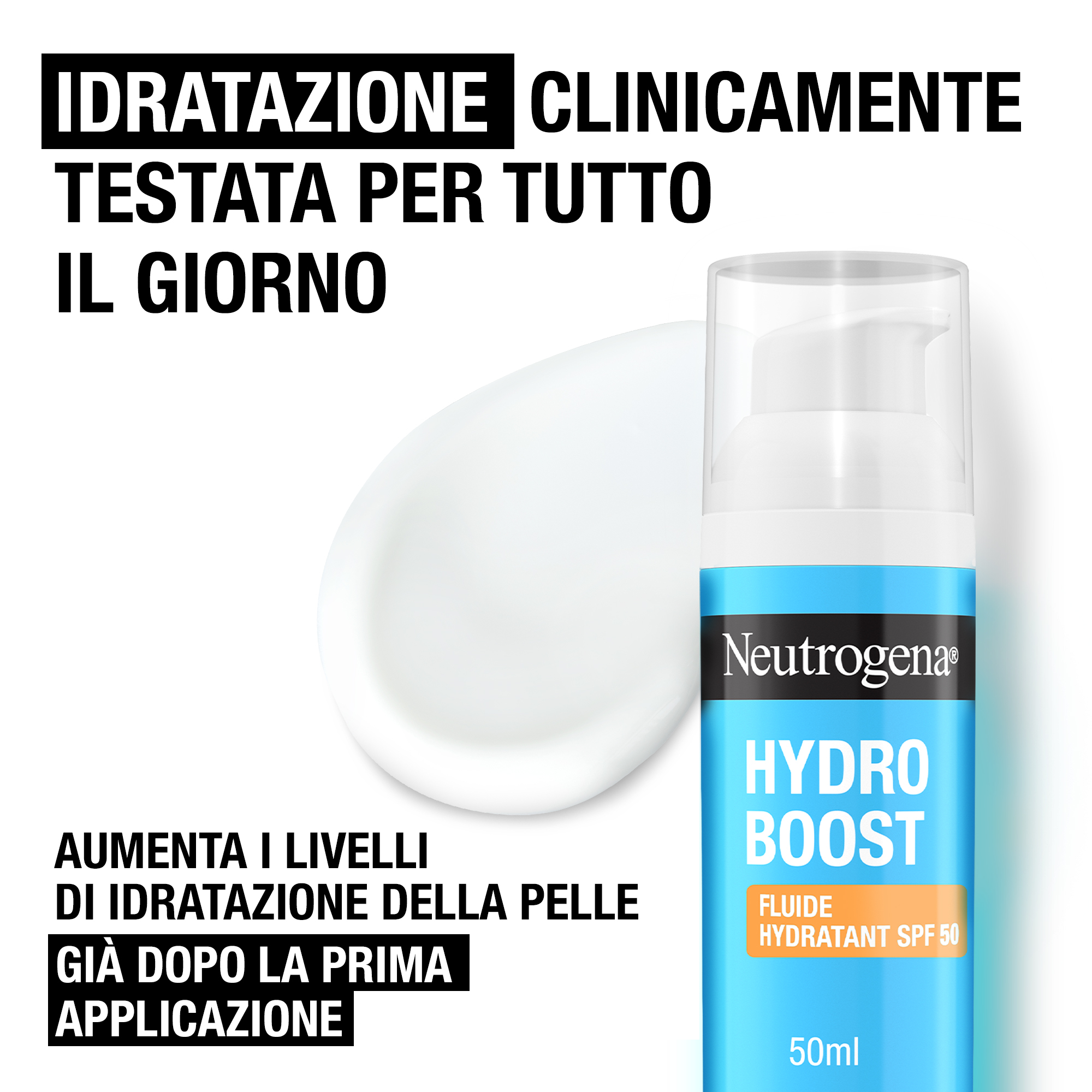 Neutrogena Hydro Boost Fluido Idratante SPF 50 50 ml, Crema solare viso 50 contro i raggi UVA/UVB Neutrogena Hydro Boost Fluido Idratante SPF 50 50 ml, Crema solare viso 50 contro i raggi UVA/UVB